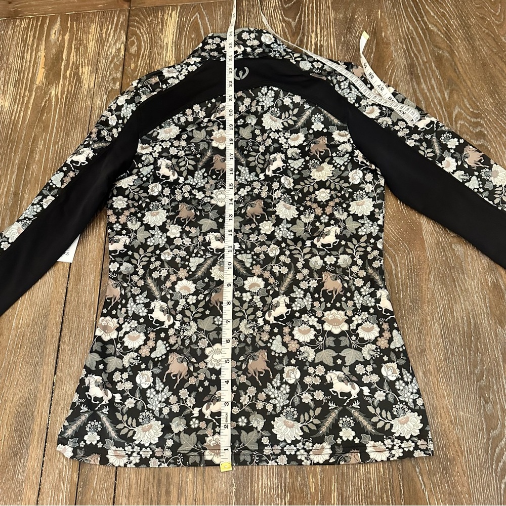 Kerrits Black and Gray Floral Long Sleeve Top - Picture 5 of 14